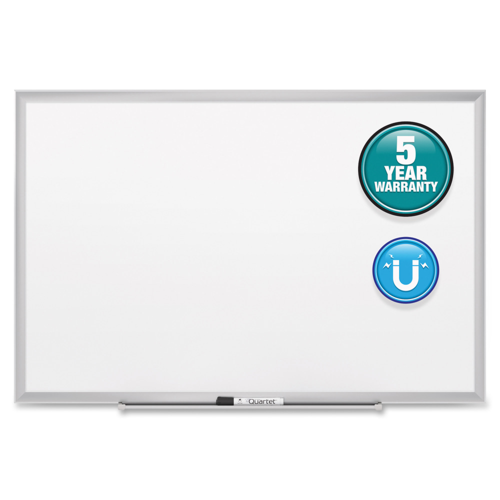 Quartet Classic Magnetic Dry-Erase Whiteboard, 36in x 48in, Aluminum Frame With Silver Finish MPN:SM534