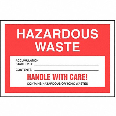 DOT Handling Label Waste 6 Label W PK25 MPN:MHZW15PSP