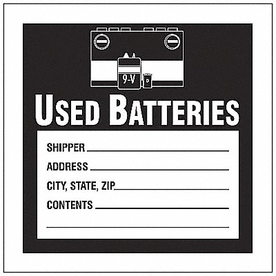 DOT Handling Label Waste 6 W PK100 MPN:MHZW30EVC