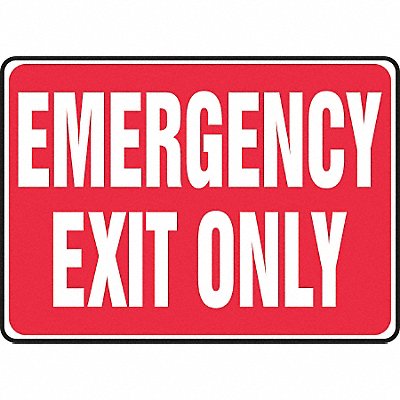 Exit Sign Emergency Exit Only 10 X14 MPN:MEXT441VS