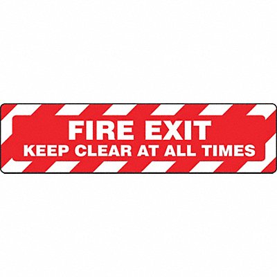 Floor Sign Fire Exit Keep Clear 6 X24 MPN:PSR271