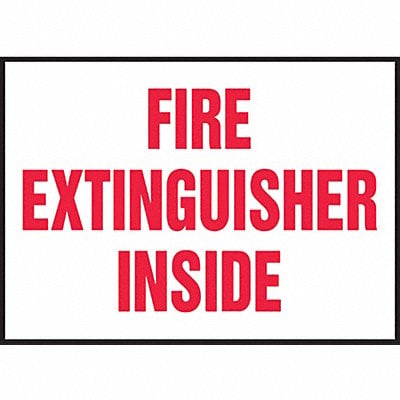 Sign Fire Extinguisher Inside 3-1/2 x5 MPN:LFXG440XVE