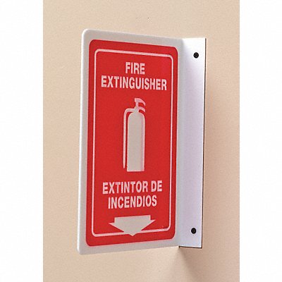 Fire Extinguisher Sign 12X9 WHT/R MPN:SBPSP444