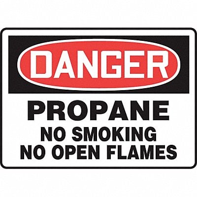 Danger No Smoking Sign Propane 10X14 MPN:MCHL200VS