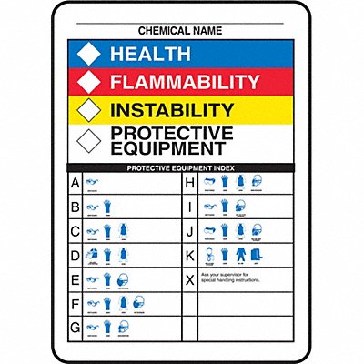 Chemical Label 7 in W 10 in H MPN:ZFD841VA