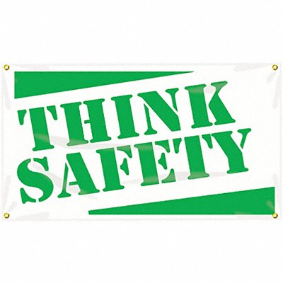 Safety Banner 28in x 48in Poly Sheeting MPN:MBR412