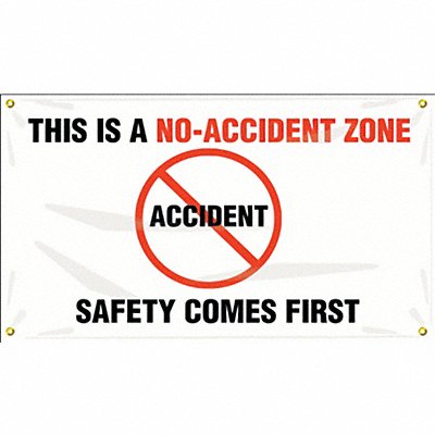 Safety Banner 28in x 48in Poly Sheeting MPN:MBR414