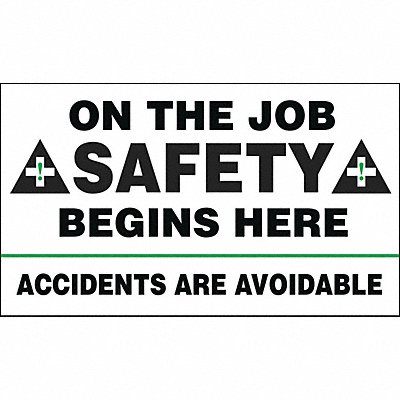 Safety Banner 28in x 48in Poly Sheeting MPN:MBR422