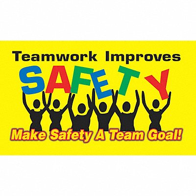 Safety Banner 28in x 48in Poly Sheeting MPN:MBR424
