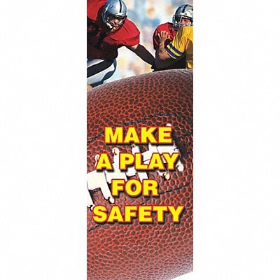 Safety Banner 74in x 28in Poly Sheeting MPN:MBR611