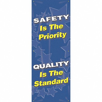 Safety Banner 74in x 28in Poly Sheeting MPN:MBR625