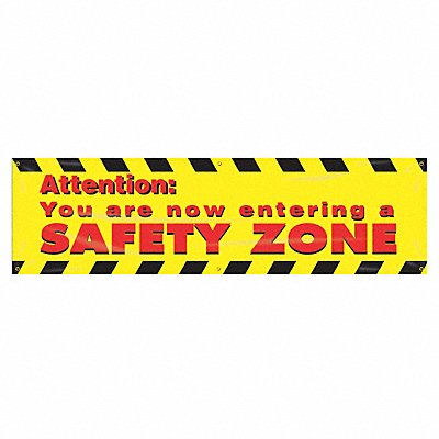 Safety Banner 28in x 96in Poly Sheeting MPN:MBR802