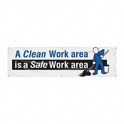 Safety Banner 28in x 96in Poly Sheeting MPN:MBR803