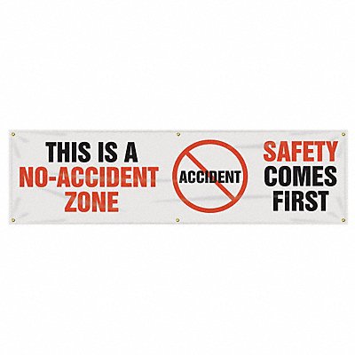 Safety Banner 28in x 96in Poly Sheeting MPN:MBR809