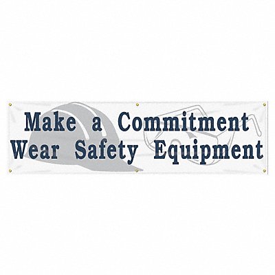 Safety Banner 28in x 96in Poly Sheeting MPN:MBR814