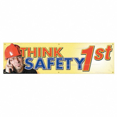 Safety Banner 28in x 96in Poly Sheeting MPN:MBR815