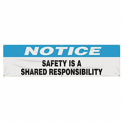 Safety Banner 28in x 96in Poly Sheeting MPN:MBR816