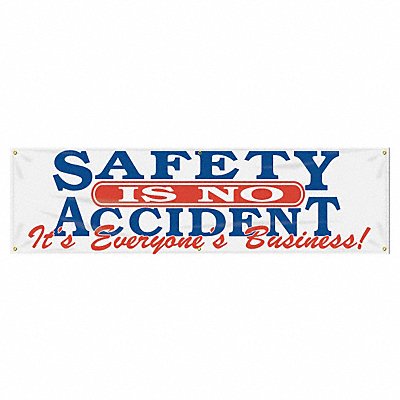 Safety Banner 28in x 96in Poly Sheeting MPN:MBR824