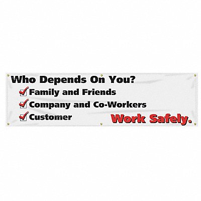 Safety Banner 28in x 96in Poly Sheeting MPN:MBR828
