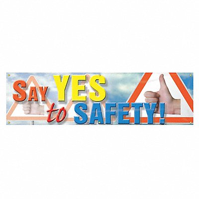 Safety Banner 28in x 96in Poly Sheeting MPN:MBR835