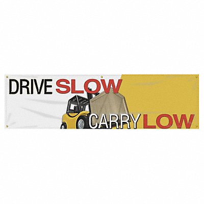 Safety Banner 28in x 96in Poly Sheeting MPN:MBR839