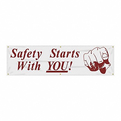 Safety Banner 28in x 96in Poly Sheeting MPN:MBR846