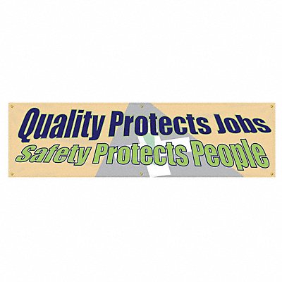 Safety Banner 28in x 96in Poly Sheeting MPN:MBR862