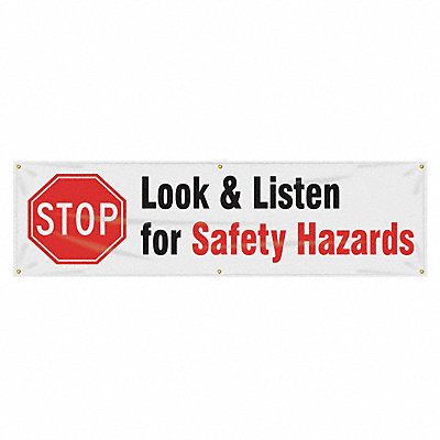 Safety Banner 28in x 96in Poly Sheeting MPN:MBR863