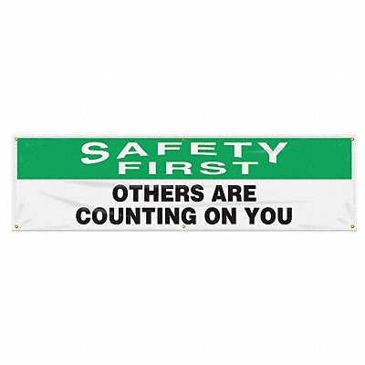 Safety Banner 28in x 96in Poly Sheeting MPN:MBR864