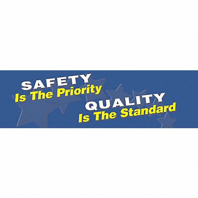 Safety Banner 28in x 96in Poly Sheeting MPN:MBR866