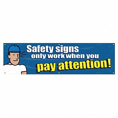 Safety Banner 28in x 96in Poly Sheeting MPN:MBR868