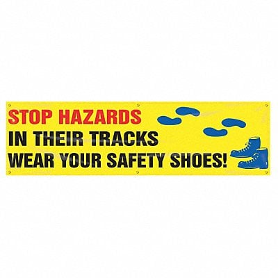 Safety Banner 28in x 96in Poly Sheeting MPN:MBR871