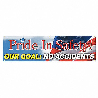 Safety Banner 28in x 96in Poly Sheeting MPN:MBR882