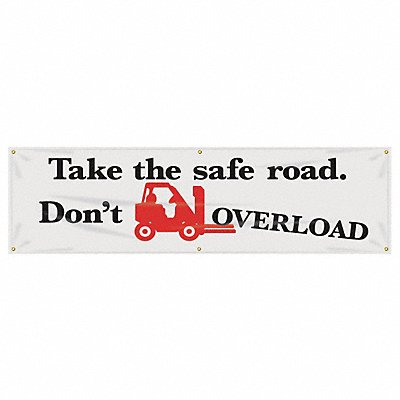 Safety Banner 28in x 96in Poly Sheeting MPN:MBR883