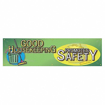 Safety Banner 28in x 96in Poly Sheeting MPN:MBR894