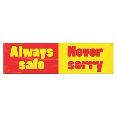 Safety Banner 28in x 96in Poly Sheeting MPN:MBR929