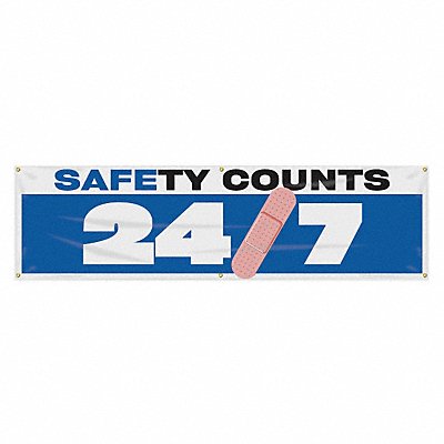 Safety Banner 28in x 96in Poly Sheeting MPN:MBR936