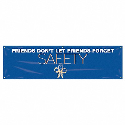 Safety Banner 28in x 96in Poly Sheeting MPN:MBR948