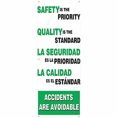 Safety Banner 74in x 28in Poly Sheeting MPN:SBMBR633
