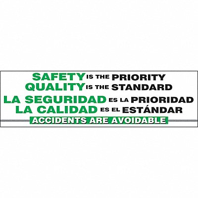 Safety Banner 28in x 96in Poly Sheeting MPN:SBMBR897