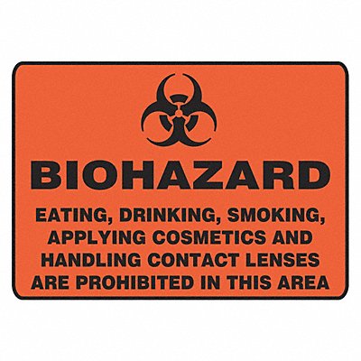 Safety Sign 10 in x 14 in Aluminum MPN:MBHZ510VA