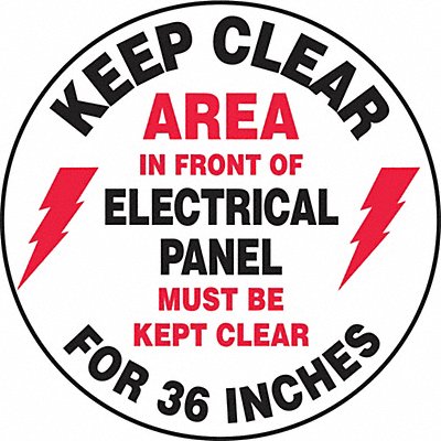 Floor Sign Keep Clear 17 in Dia. MPN:MFS729