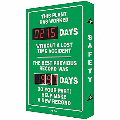 Electronic Scoreboard 28in x 20in Green MPN:SCK119