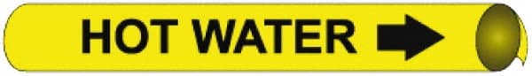 Pipe Marker with Hot Water Legend and Arrow Graphic MPN:B4061