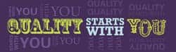 Quality Starts with You, 120 Inch Long x 36 Inch High, Safety Banner MPN:BT47