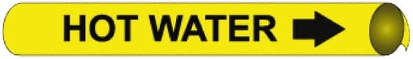 Pipe Marker with Hot Water Legend and Arrow Graphic MPN:E4061