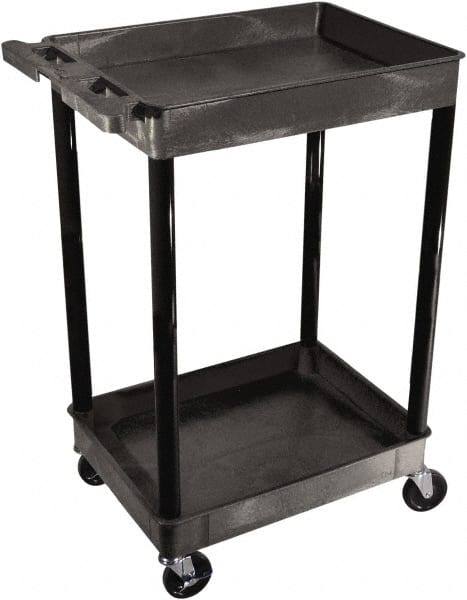 Shelf Utility Cart: Plastic, Black MPN:LN112