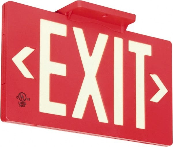 Fire & Exit Signs, Type: Exit Sign, Exit , Legend: Exit , Message or Graphic: Message & Graphic , Material: Plastic , Language: English  MPN:7050100B
