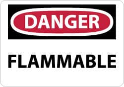 Danger - Flammable, Plastic Fire Sign MPN:D126R