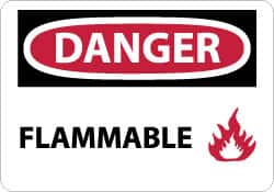 Danger - Flammable, Aluminum Fire Sign MPN:D531AB